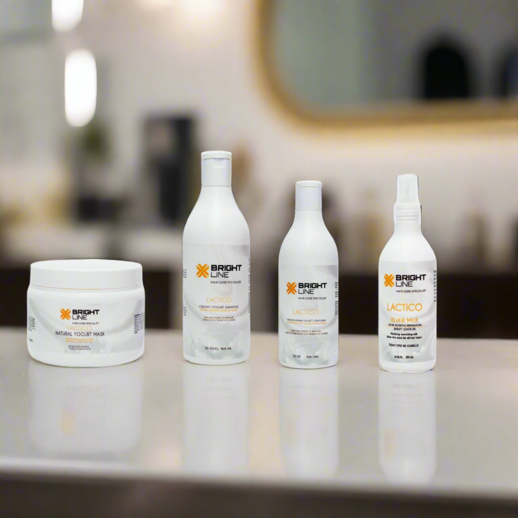 Yogurt Full-Size Professional Kit with 16 oz shampoo and conditioner, 8 oz leave-in treatment, and 10 oz deep nourishing mask — formulated for dry, chemically treated, or frizz-prone hair